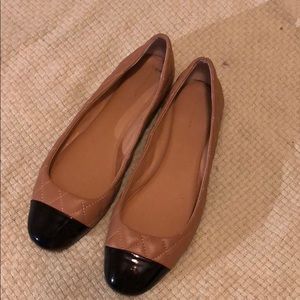 Quilted leather flats